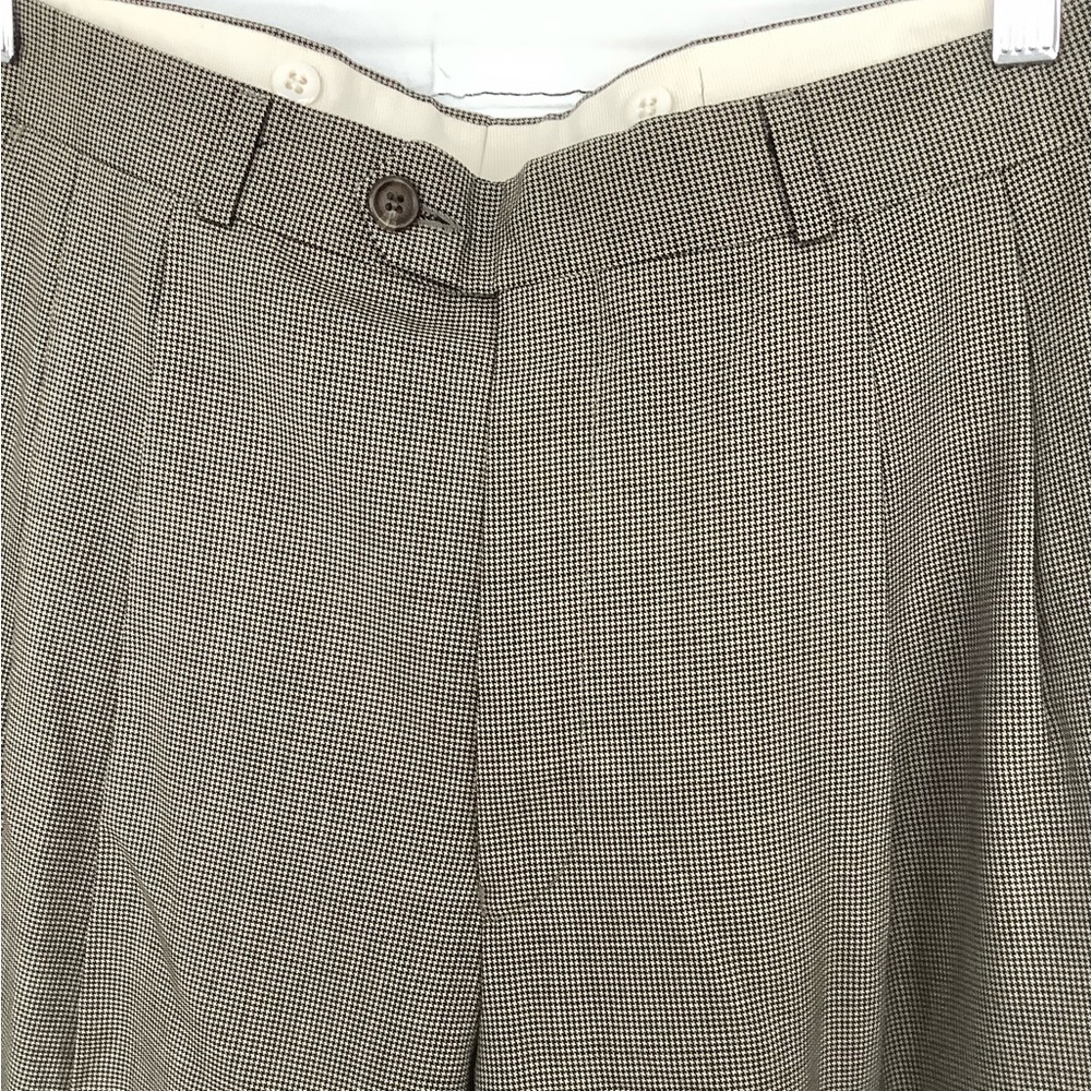Vintage Ralph Lauren herringbone pleated pants 33 34/31 wool